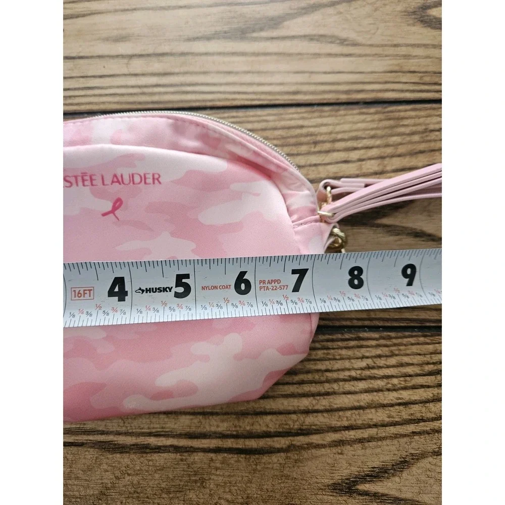 Estee Lauder GWP Pink Ribbon Collection Camo Cosmetic Bag Travel Eye Mask Set